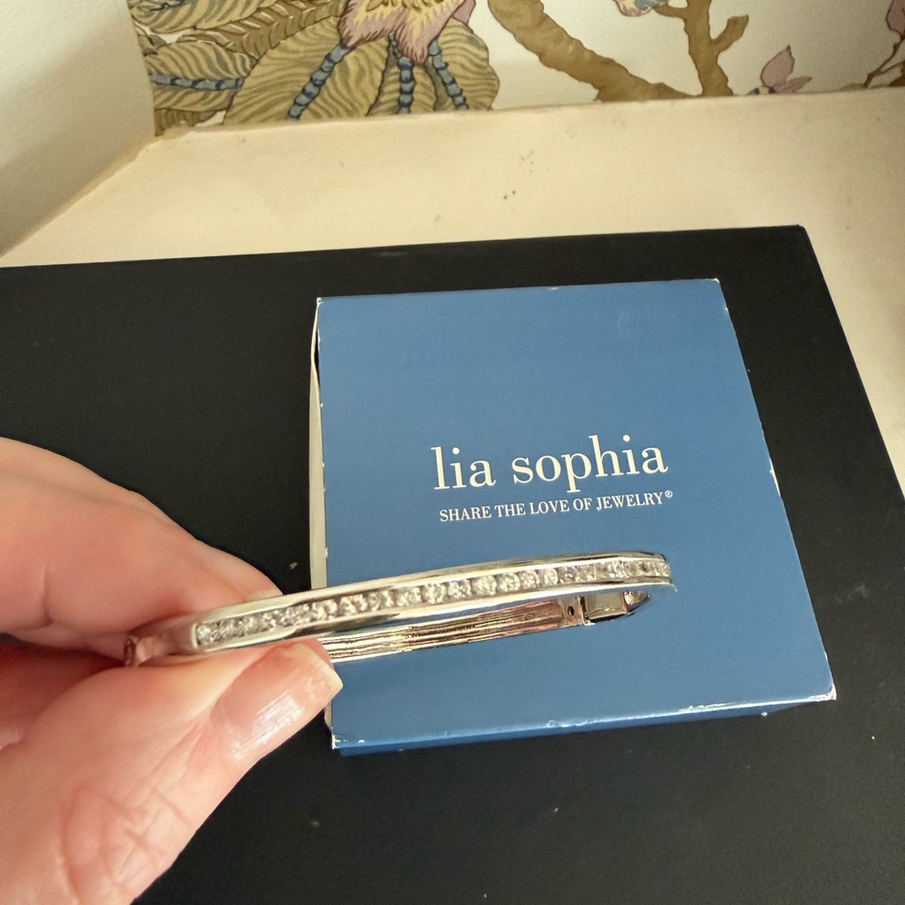 Lia Sophia Silver Rhinestone Bracelet